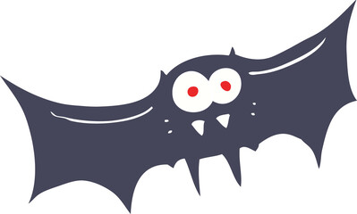 flat color illustration of vampire bat