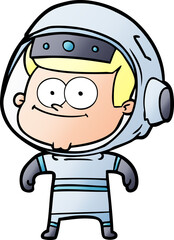 happy astronaut cartoon