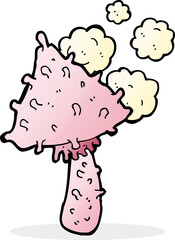 cartoon weird mushroom