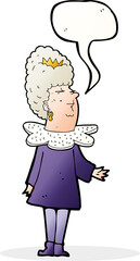 cartoon queen with speech bubble