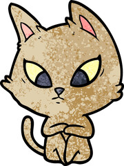 confused cartoon cat