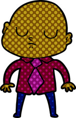 cartoon bald man