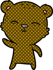 happy cartoon bear