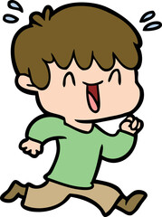 Obraz premium cartoon laughing boy