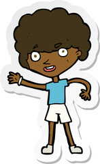 sticker of a cartoon sporty person