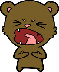 angry cartoon bear