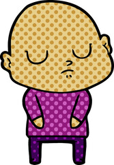 cartoon bald man