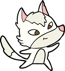 friendly cartoon wolf