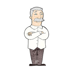 cartoon old man