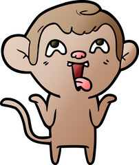 crazy cartoon monkey