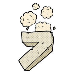 freehand drawn cartoon stone number seven