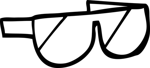 black and white cartoon sunglasses - obrazy, fototapety, plakaty