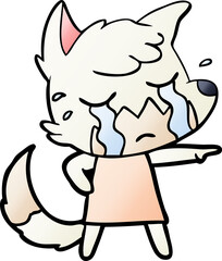 crying fox cartoon