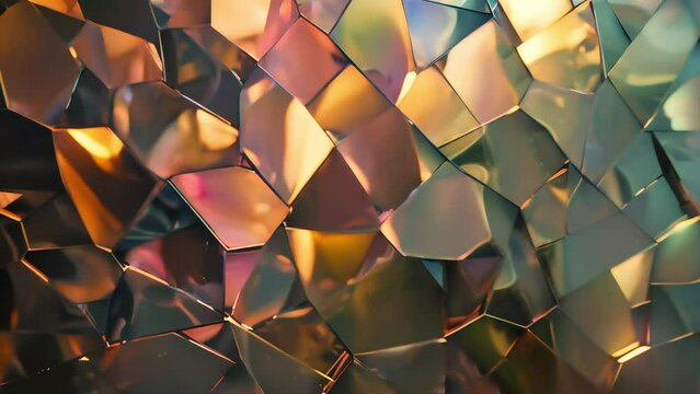 Geometric background of polygons metallic texture 