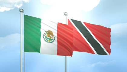 Mexico and Trinidad Tobago Flag Together A Concept of Relations