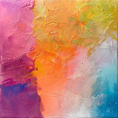 modern abstract oil painting, characterized by its rich texture and a dynamic array of colors