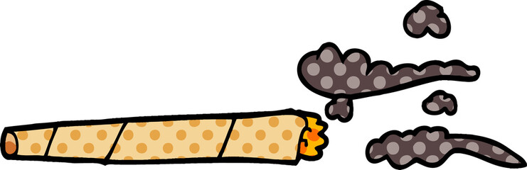 cartoon doodle lit joint