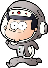 happy astronaut cartoon © lineartestpilot