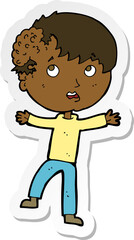sticker of a cartoon medical emergency