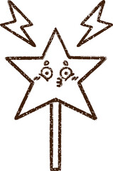 Magic Wand Charcoal Drawing