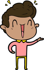 cartoon excited man