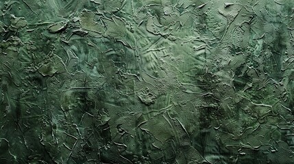 Dark green decorative plaster wall texture.