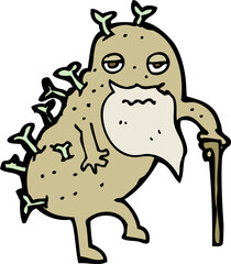 cartoon old potato