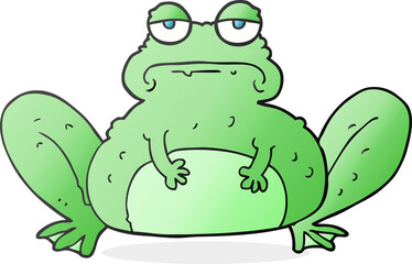 freehand drawn cartoon frog