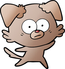 nervous dog cartoon