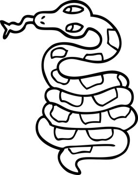 recommend clip art: line drawing cartoon poisonous snake