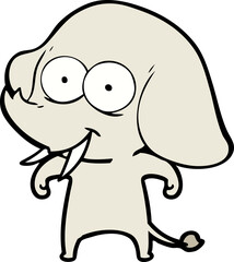 happy cartoon elephant