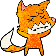 cartoon cross eyed fox