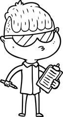 cartoon boy wearing sunglasses