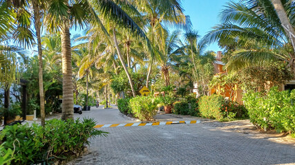 Playacar street view in the daytime