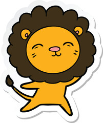 sticker of a cartoon lion