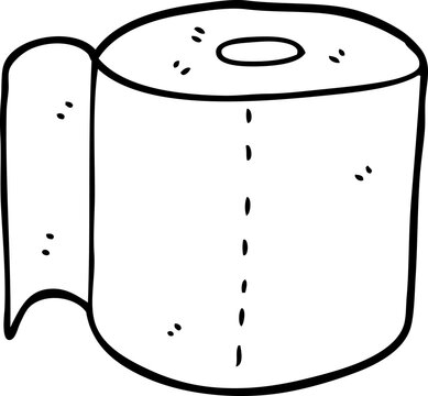 recommend clip art: line drawing cartoon toilet roll