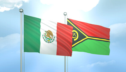 Mexico and Vanuatu Flag Together A Concept of Relations