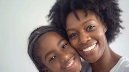 African American Mother and Child Enjoying a Tender Moment - Heartwarming Embrace