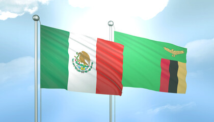 Mexico and Zambia Flag Together A Concept of Relations