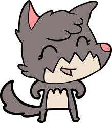 happy cartoon fox