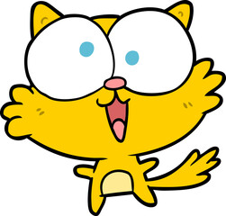 cute cartoon crazy cat