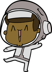 dancing cartoon astronaut
