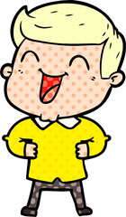 cartoon man laughing