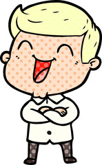 cartoon man laughing