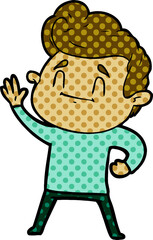 happy cartoon man