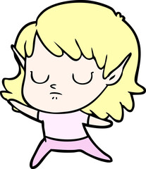 cartoon elf girl