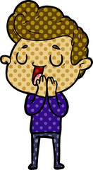happy cartoon man