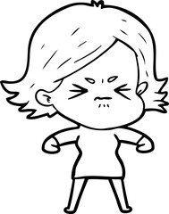 cartoon angry girl