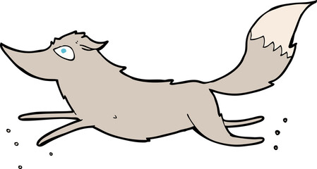 cartoon wolf running