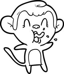 crazy cartoon monkey